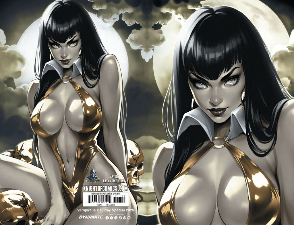 VAMPIRELLA HELLIDAY SPECIAL 2025 - KATYA SINYUKHINA WRAPAROUND COVER B FANEXPO NEW ORLEANS KNIGHT OF COMICS EXCLUSIVE LTD 100