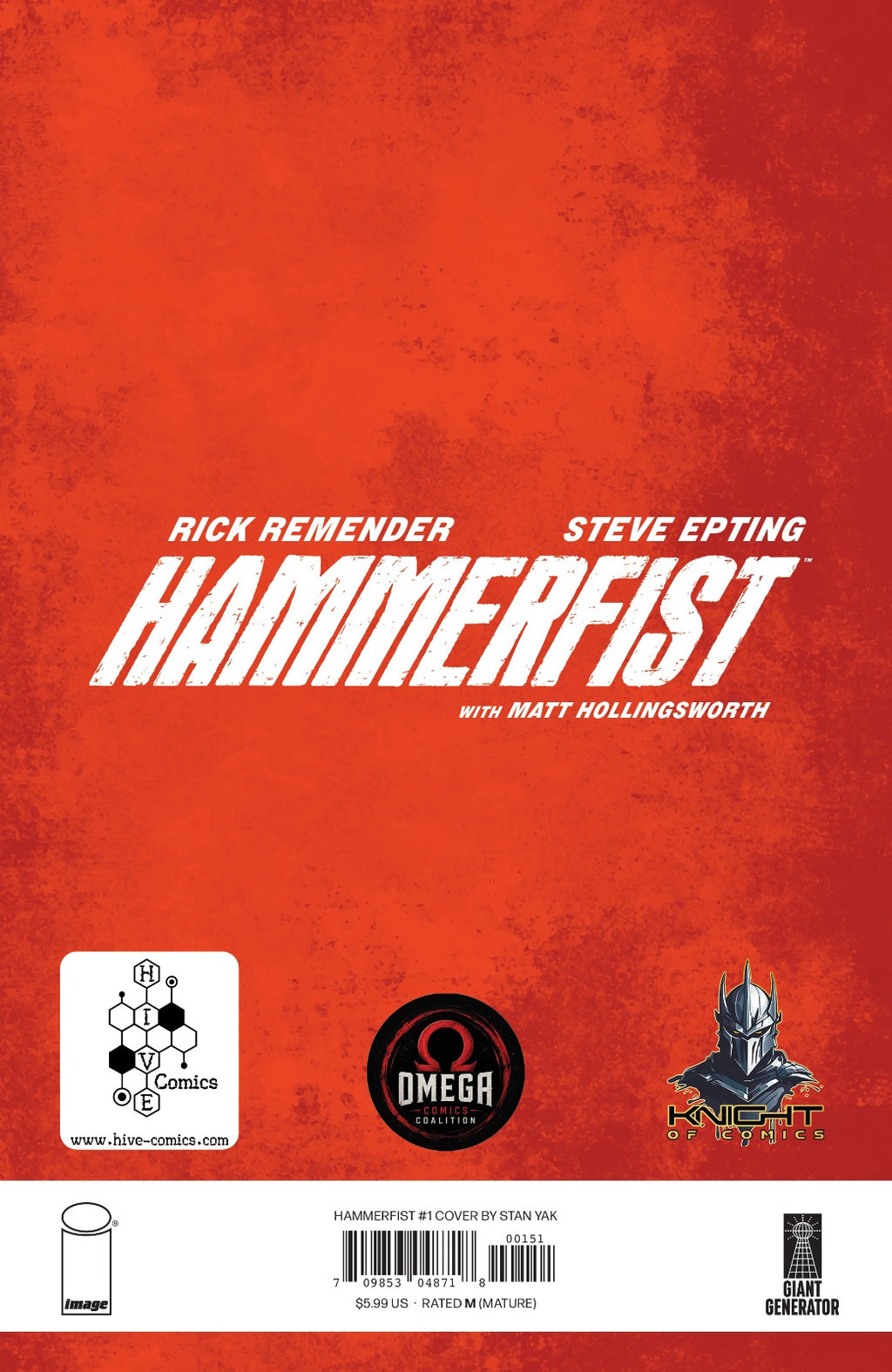 Hammerfist #1- OMEGA Comics Coalition Exclusive *Pre-Order*