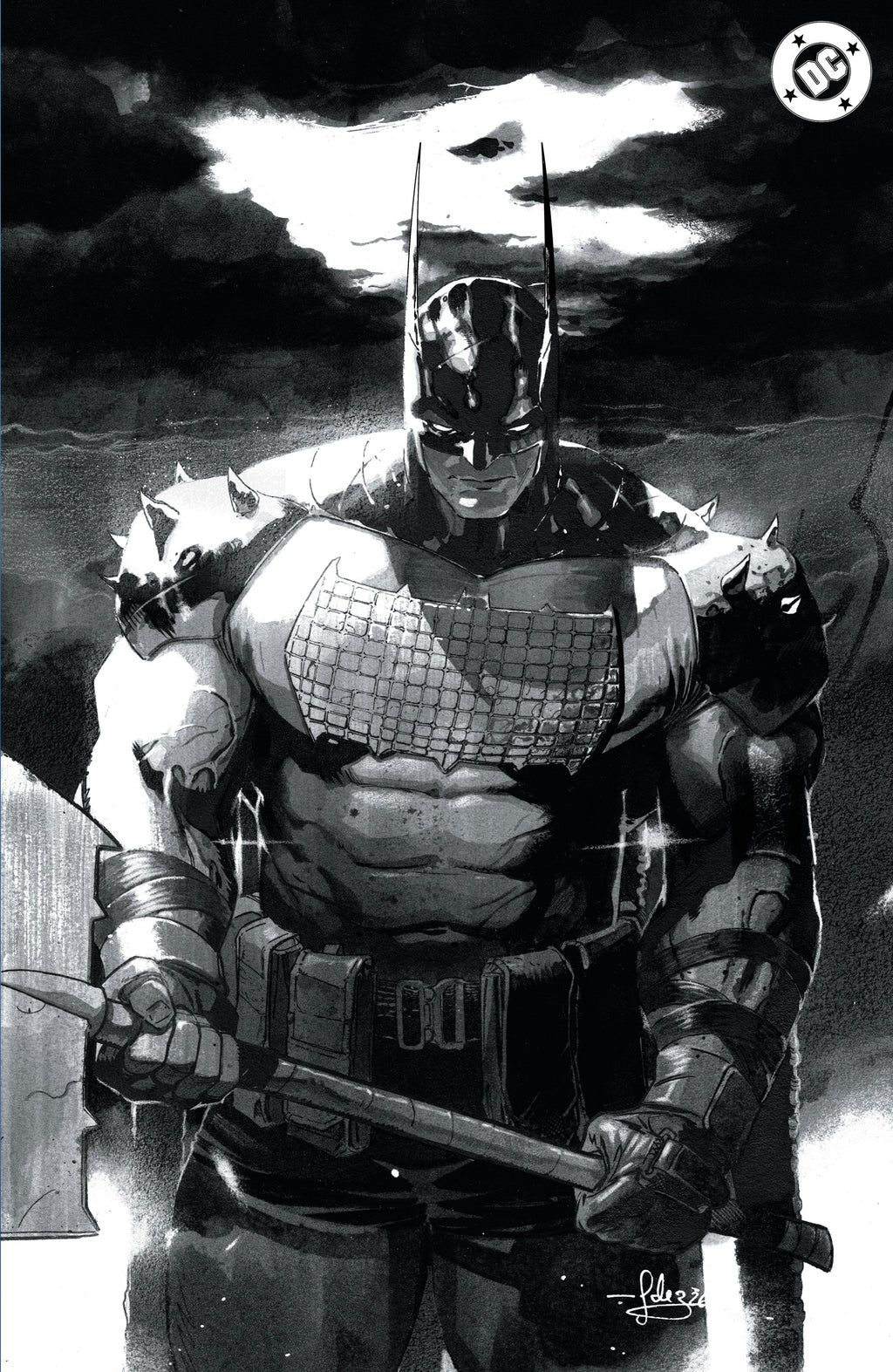 ABSOLUTE BATMAN #20 - JAVIER FERNANDEZ BLACK AND WHITE VIRGIN VARIANT KNIGHT OF COMICS EXCLUSIVE LTD 1000